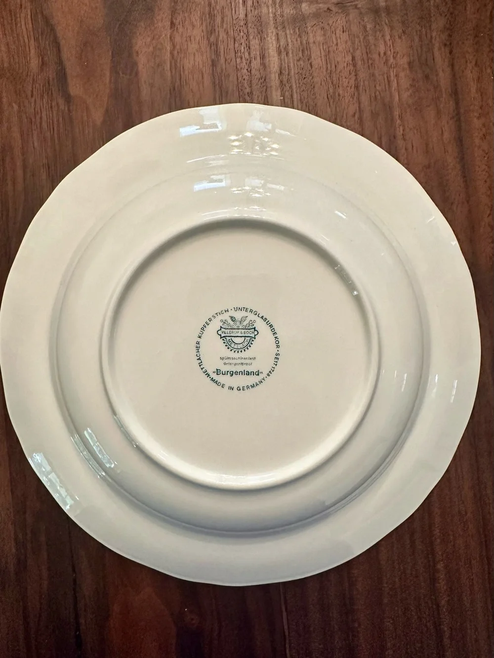 Vintage Villeroy & Boch Red and Cream Burgenland Dinner Bowl